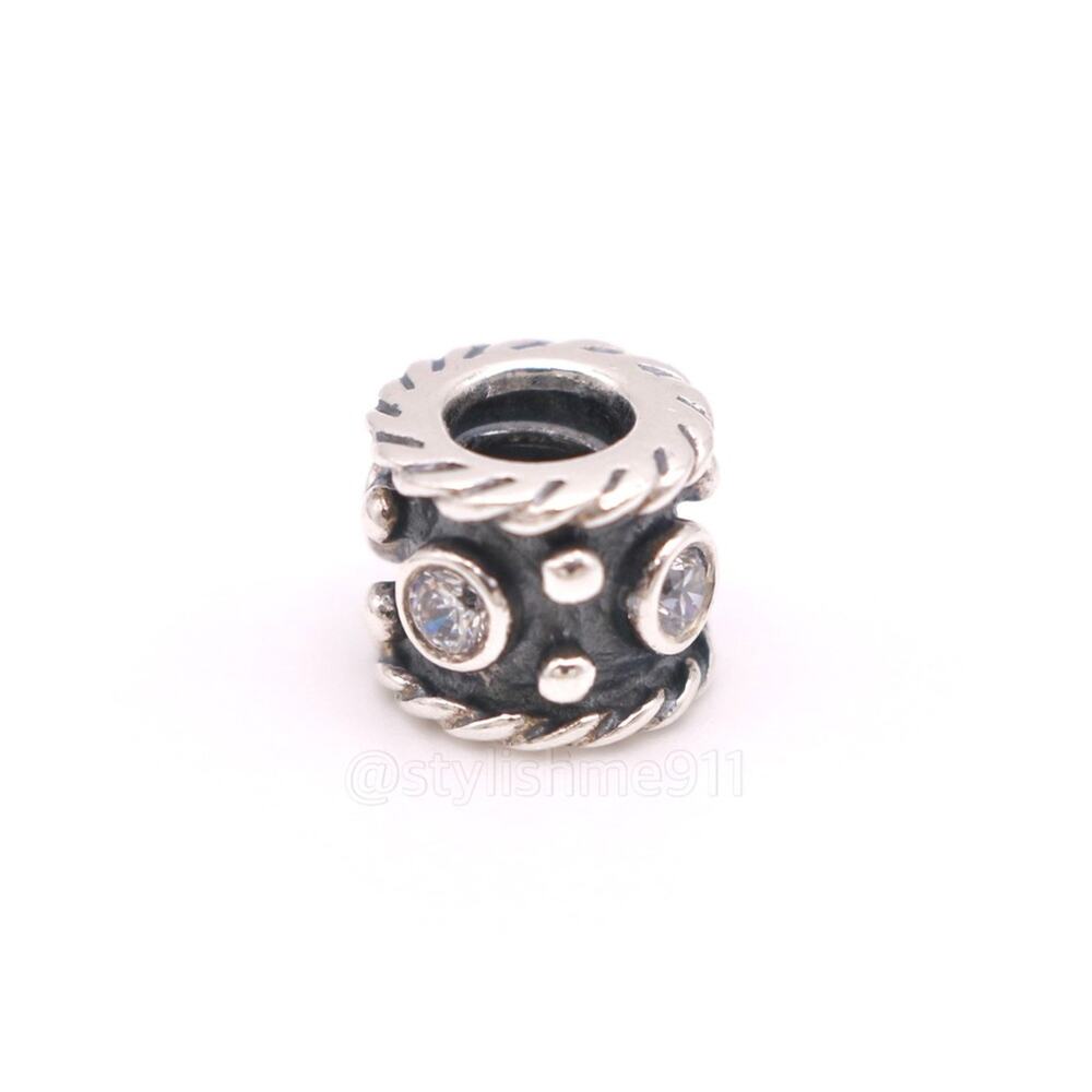 Authentic PANDORA Retired Abstract Oxidized Charm - Picture 5 of 9